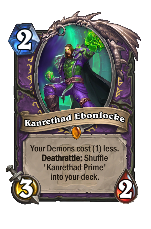 Kanrethad Ebonlocke Hearthstone kártya