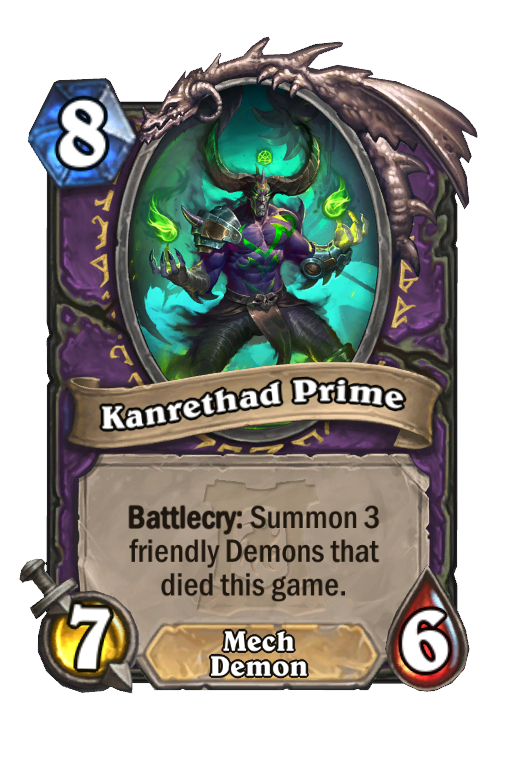 Kanrethad Prime Hearthstone kártya