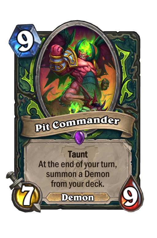 Pit Commander Hearthstone kártya