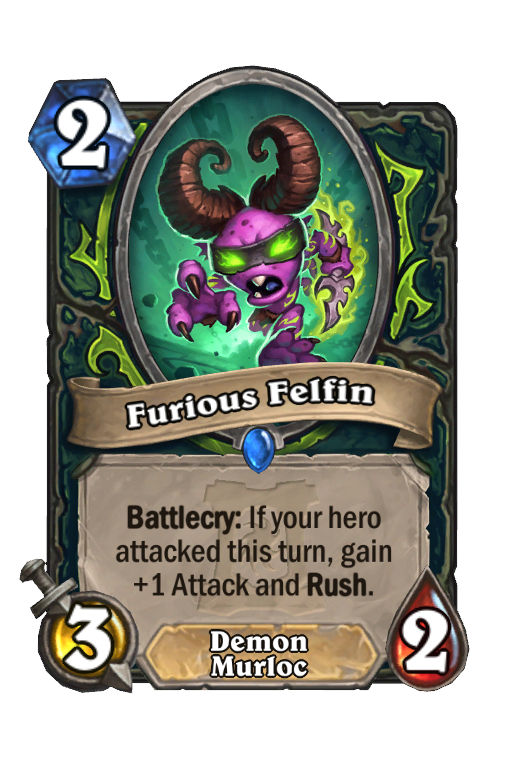 Furious Felfin Hearthstone kártya