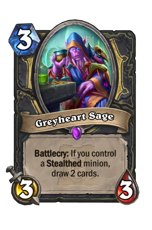 Greyheart Sage Hearthstone kártya