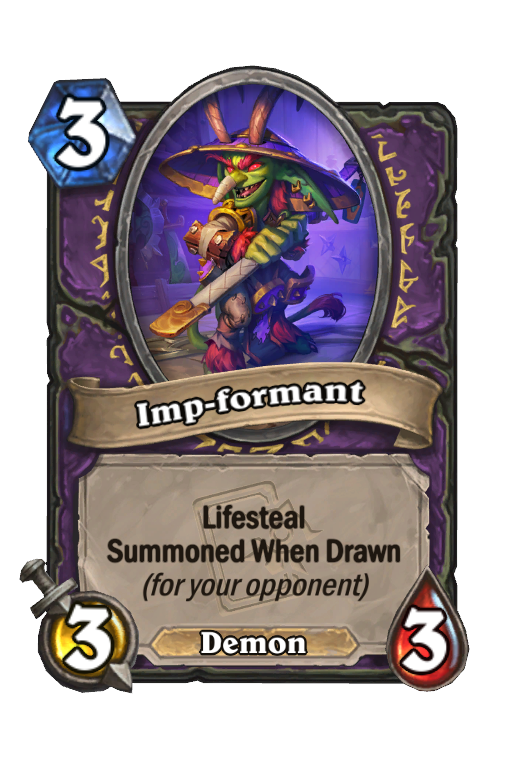 Imp-formant Hearthstone kártya
