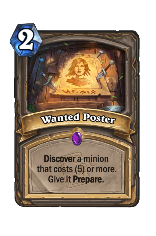 Wanted Poster Hearthstone kártya