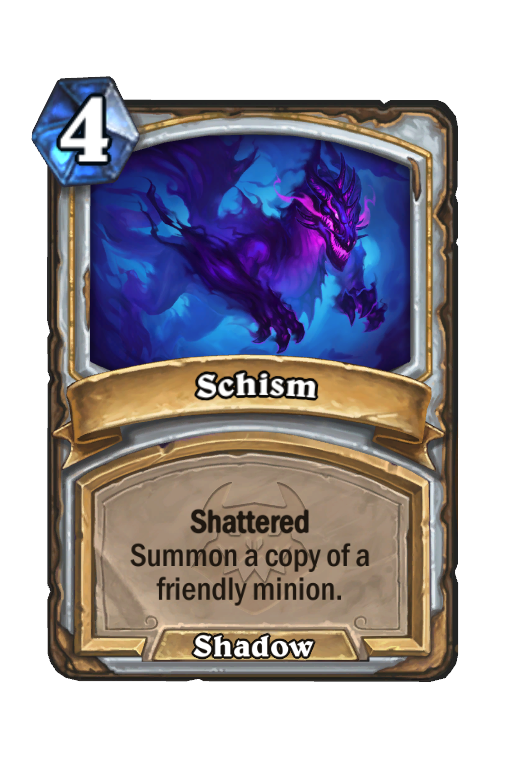 Schism Hearthstone kártya