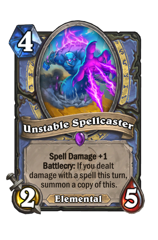 Unstable Spellcaster Hearthstone kártya