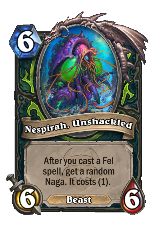 Nespirah, Unshackled Hearthstone kártya