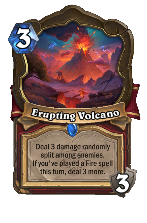Erupting Volcano Hearthstone kártya