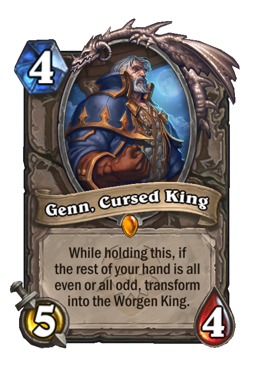 Genn, Cursed King Hearthstone kártya