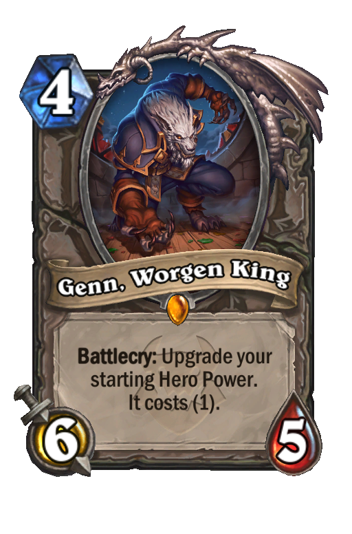 Genn, Worgen King Hearthstone kártya