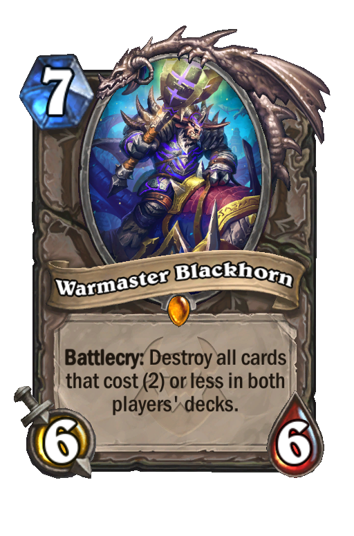 Warmaster Blackhorn Hearthstone kártya