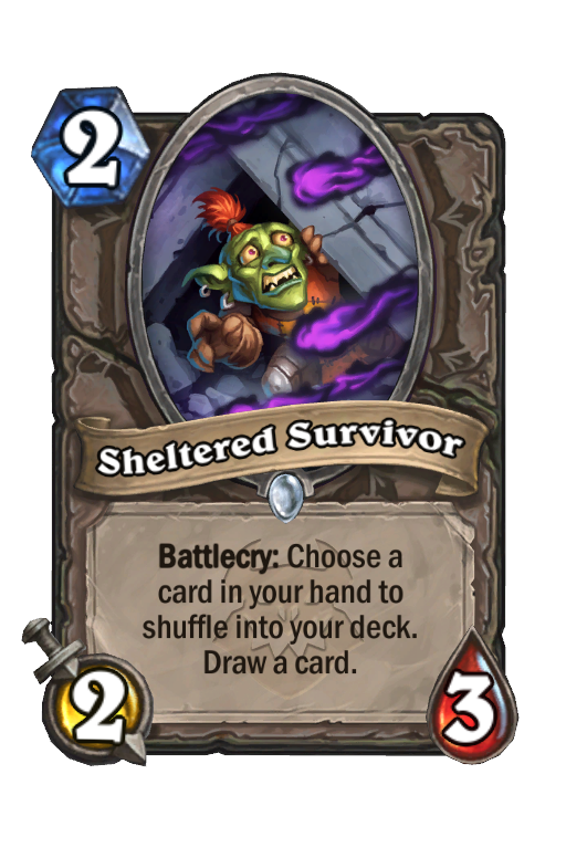 Sheltered Survivor Hearthstone kártya
