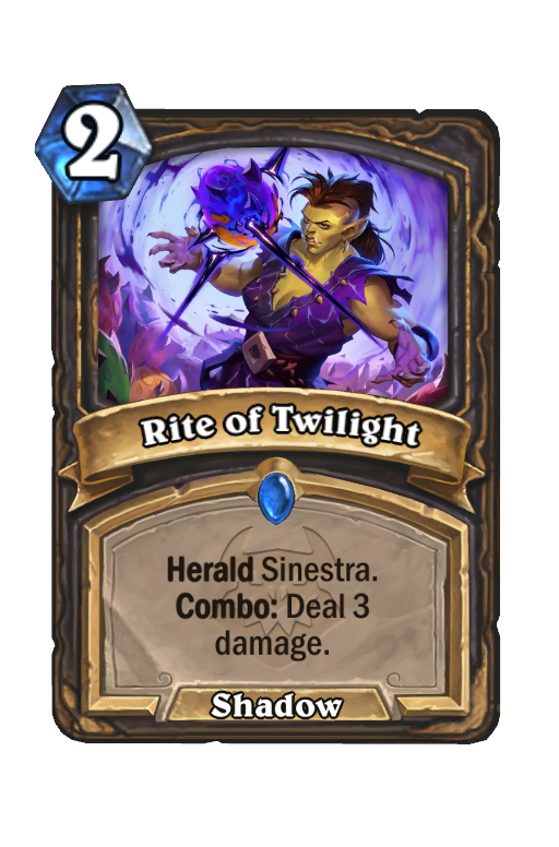 Rite of Twilight Hearthstone kártya