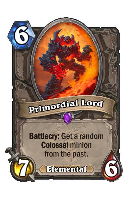 Primordial Lord Hearthstone kártya
