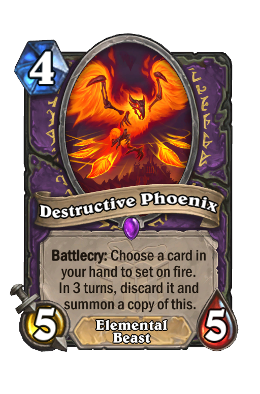 Destructive Phoenix Hearthstone kártya