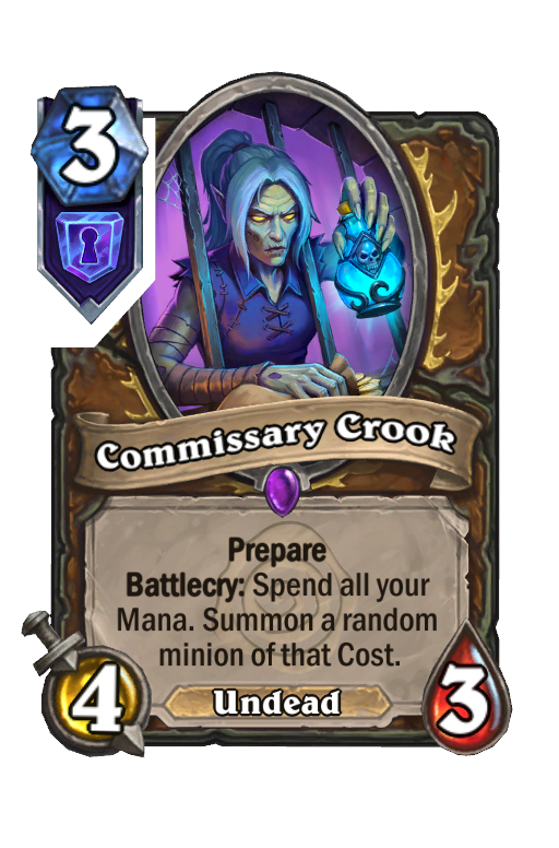 Commissary Crook Hearthstone kártya