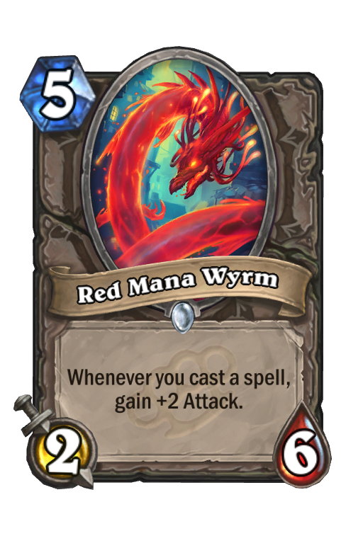 Red Mana Wyrm Hearthstone kártya