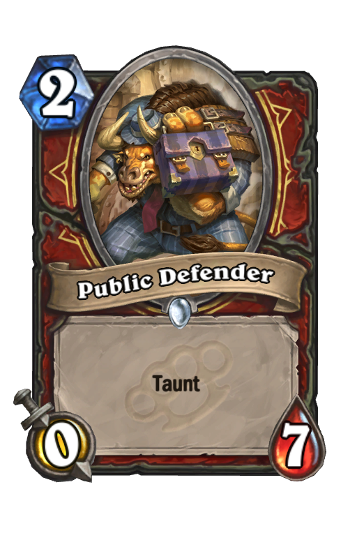 Public Defender Hearthstone kártya