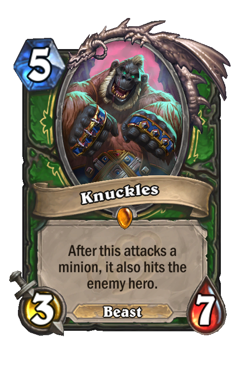 Knuckles Hearthstone kártya
