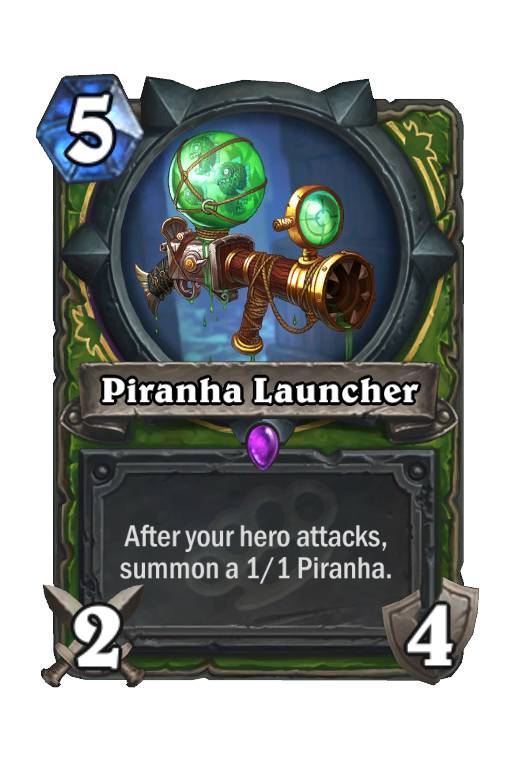 Piranha Launcher Hearthstone kártya