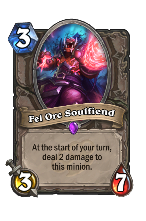 Fel Orc Soulfiend Hearthstone kártya