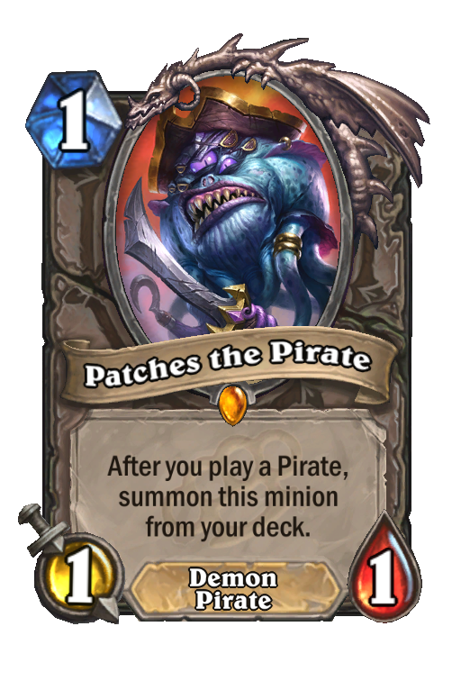 Patches the Pirate Hearthstone kártya