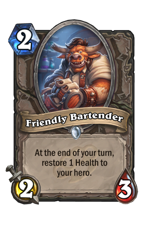 Friendly Bartender Hearthstone kártya