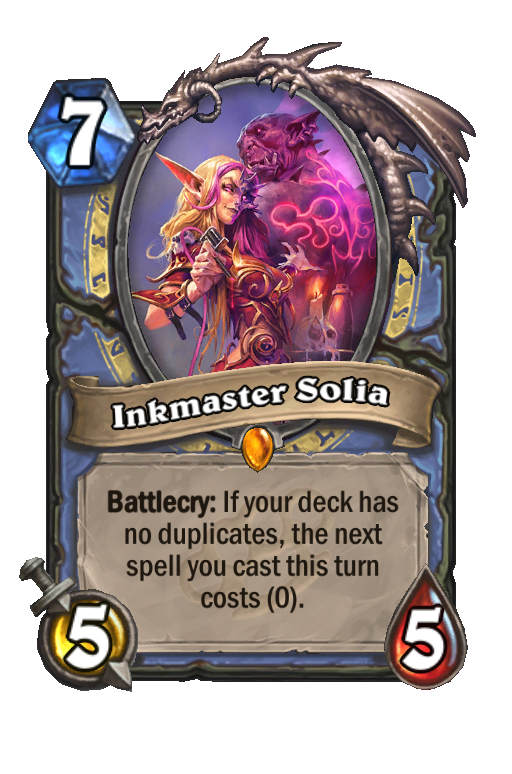 Inkmaster Solia Hearthstone kártya