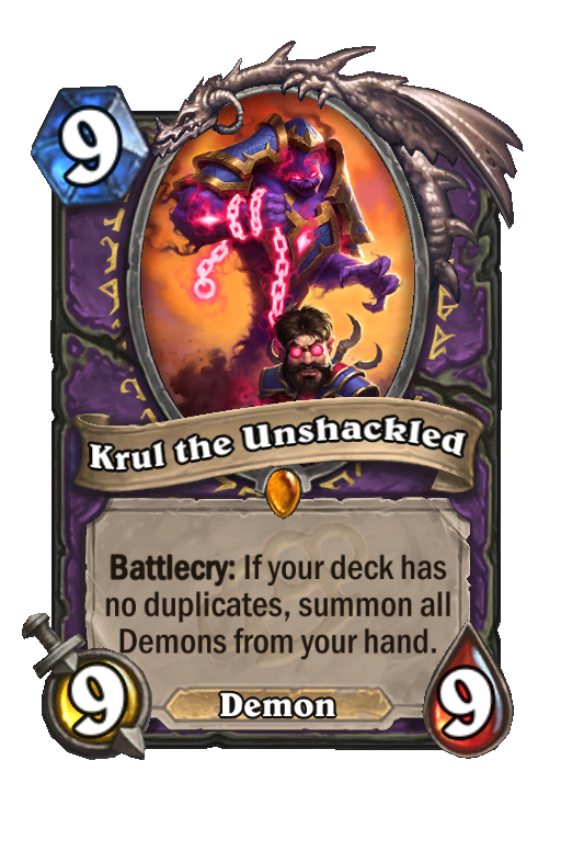 Krul the Unshackled Hearthstone kártya