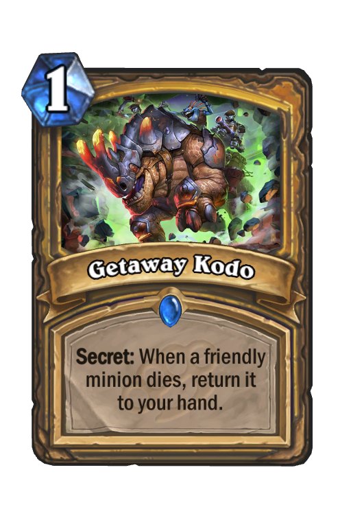 Getaway Kodo Hearthstone kártya