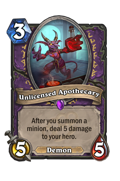 Unlicensed Apothecary Hearthstone kártya
