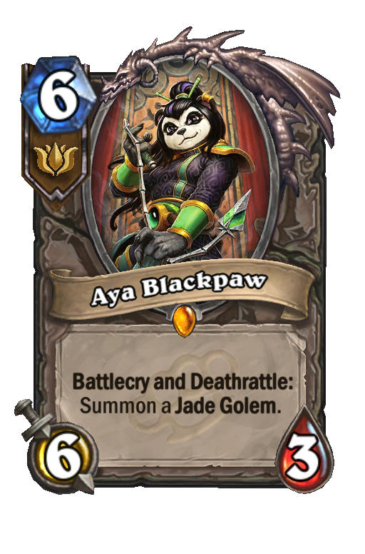 Aya Blackpaw Hearthstone kártya