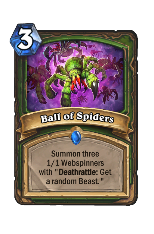 Ball of Spiders Hearthstone kártya