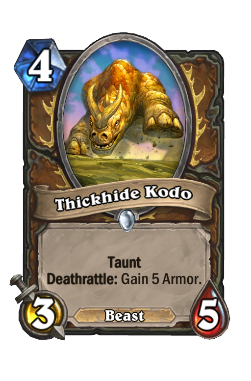 Thickhide Kodo Hearthstone kártya