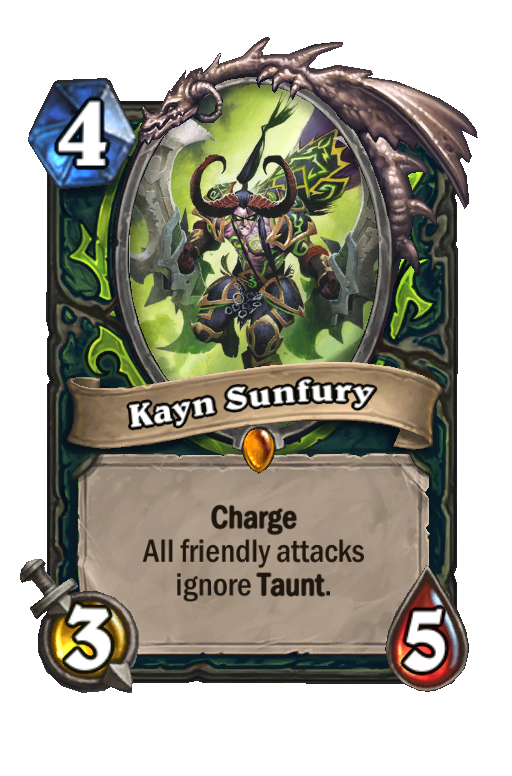 Kayn Sunfury Hearthstone kártya