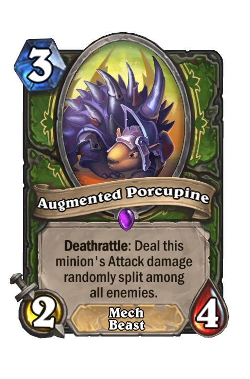 Augmented Porcupine Hearthstone kártya