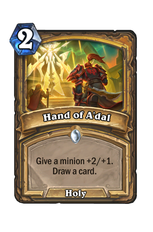 Hand of A'dal Hearthstone kártya