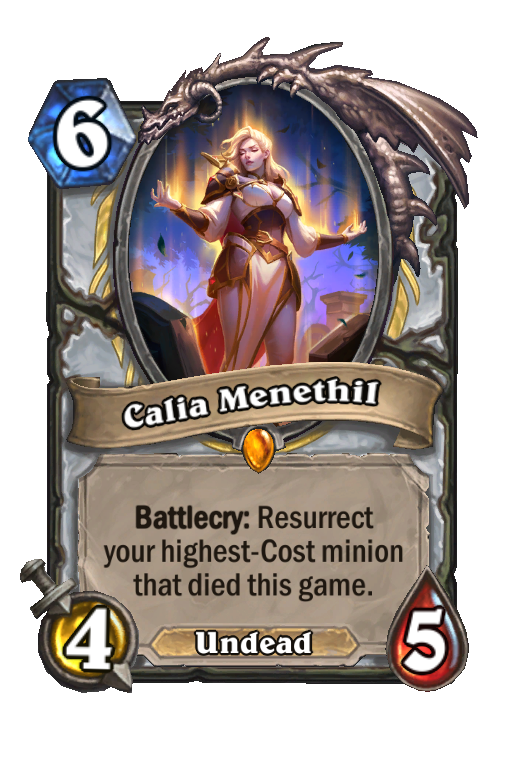 Calia Menethil Hearthstone kártya