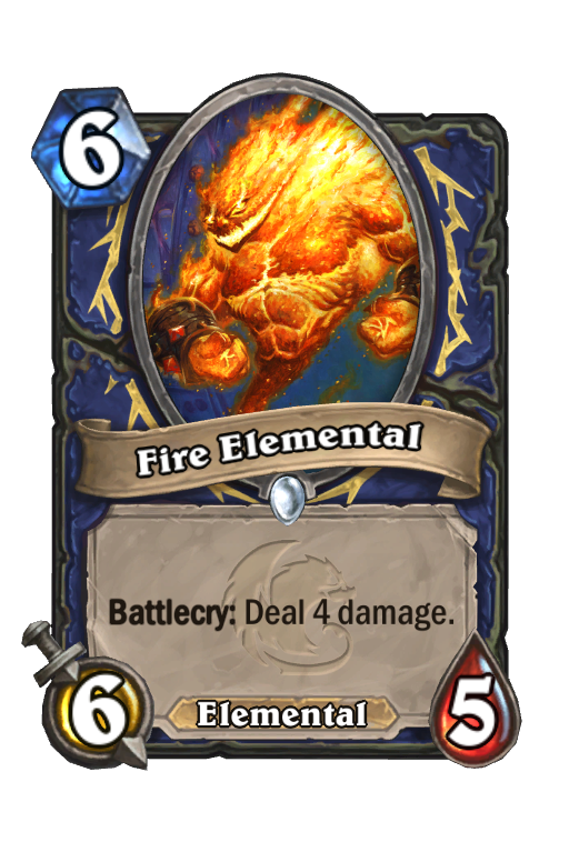 Fire Elemental Hearthstone kártya