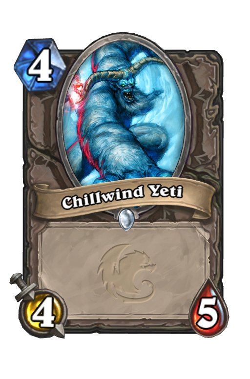 Chillwind Yeti Hearthstone kártya