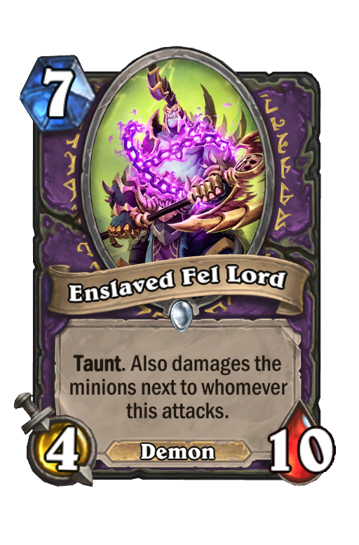 Enslaved Fel Lord Hearthstone kártya