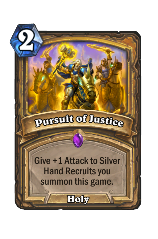 Pursuit of Justice Hearthstone kártya