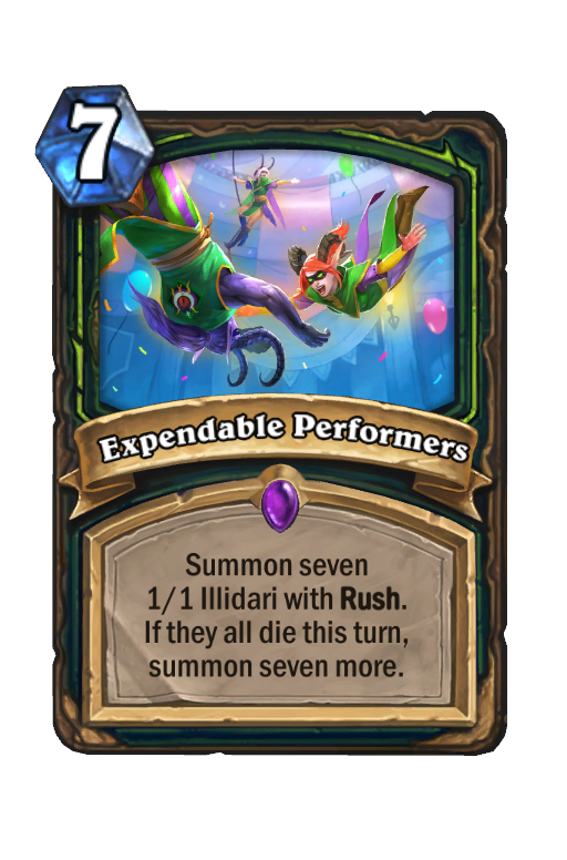 Expendable Performers Hearthstone kártya