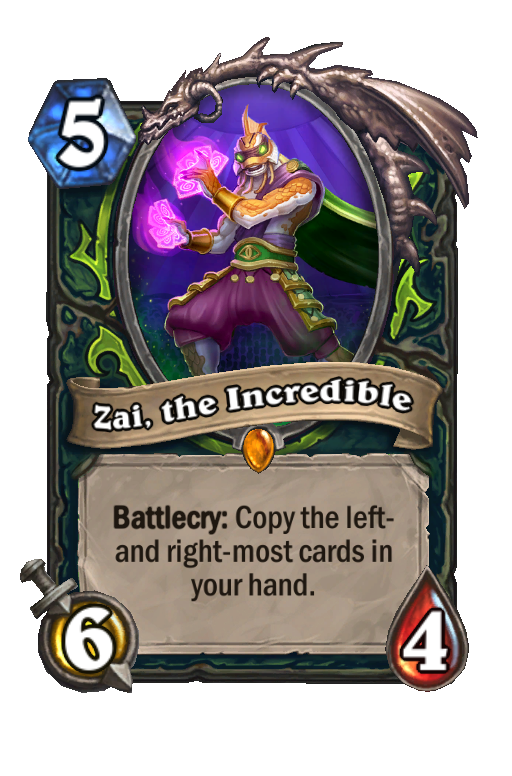 Zai, the Incredible Hearthstone kártya