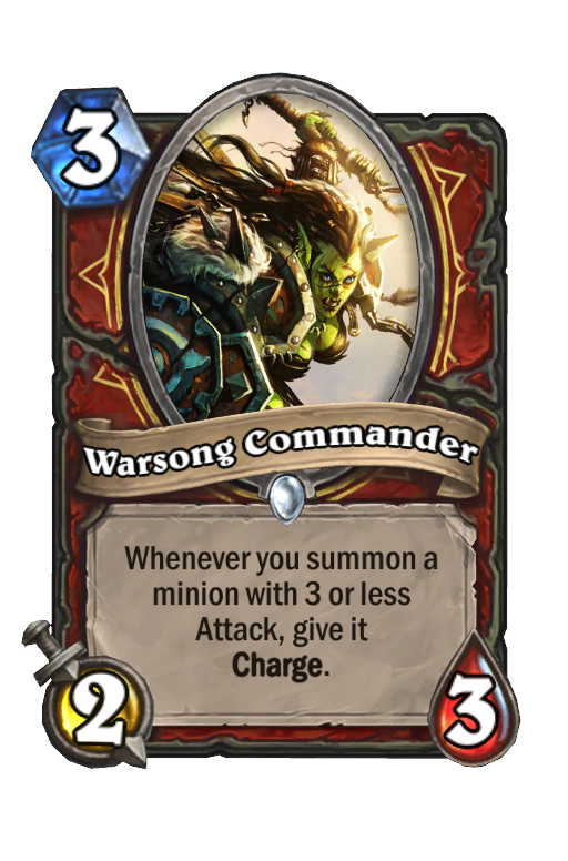 Warsong Commander Hearthstone kártya