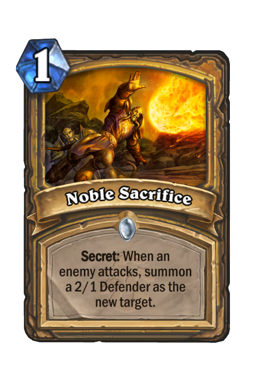 Noble Sacrifice Hearthstone kártya