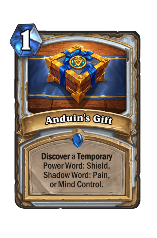 Anduin's Gift Hearthstone kártya