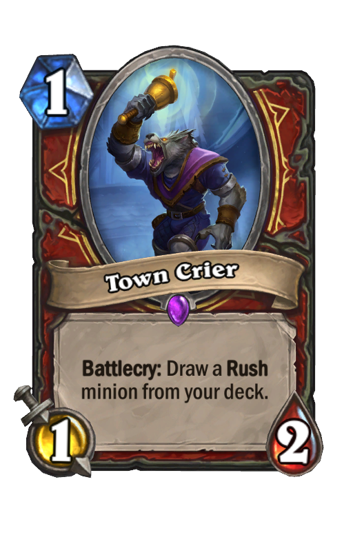 Town Crier Hearthstone kártya