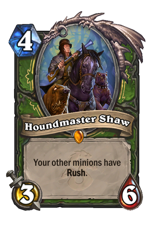 Houndmaster Shaw Hearthstone kártya