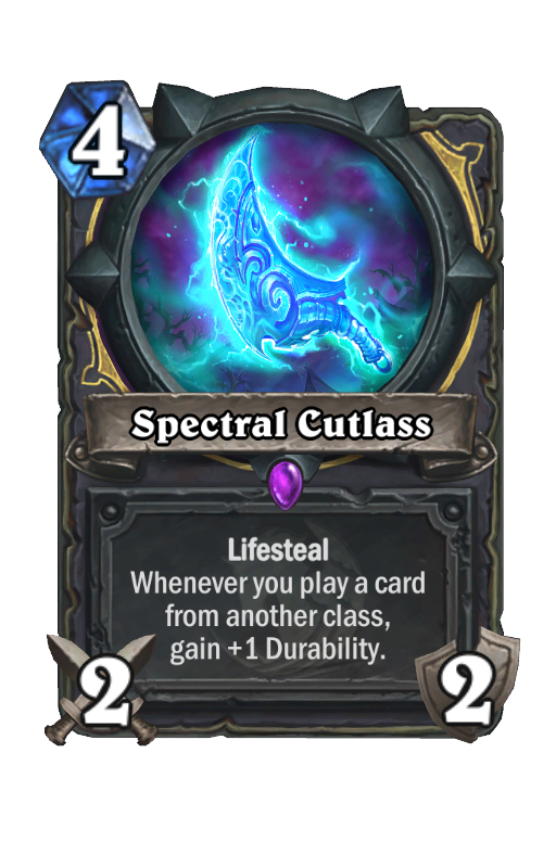 Spectral Cutlass Hearthstone kártya