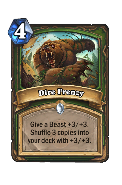 Dire Frenzy Hearthstone kártya